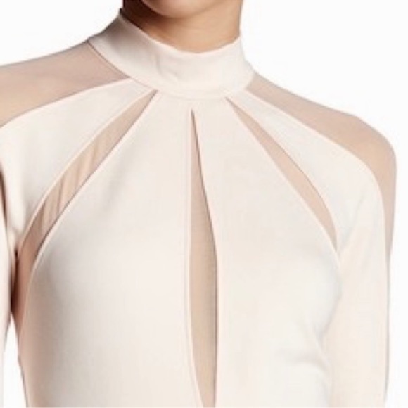 Free People Monarch Mesh Inset Long Sleeve Zip Back Top Women’s SZ S Ballet Pink - Picture 2 of 9